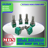 HIJAU Mini potentiometer 10K B10K / 50K B50K mono stereo APAI Green good
