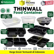 THINWALL Food Container Box Catering Plastic Container Box Take Away Lunch Box DELKOCHOICE