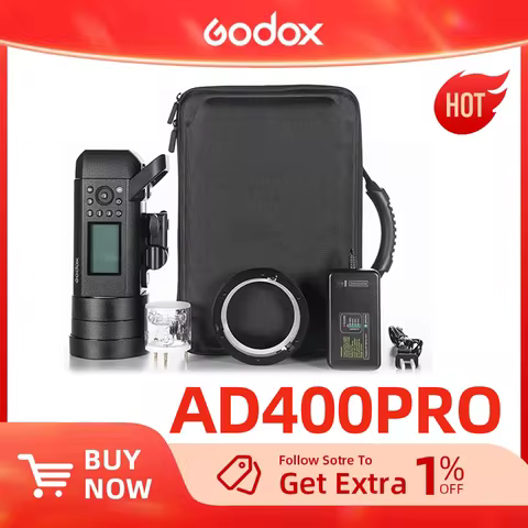 Godox 400W AD400 Pro WITSTRO All-in-One Outdoor Flash AD400Pro Li-on Battery TTL HSS with Built-in 2