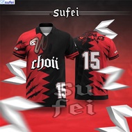 (Free custom name and number)2024 sufei new original jersey Baju Tshirt Lelaki  Viral Custom Jersey Ootd Collar Polo Shirt 2023 VIRAL Baju Jersey Viral Tiktok