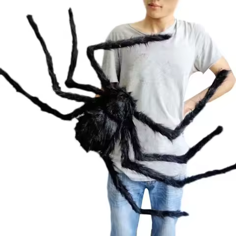 Halloween Big Plush Spider Halloween Decoration Party Props Outdoor Big Spider Decoration Chamber Tr