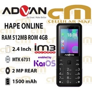 Advan Smart Feature Phone Hape Online 4G With KaiOS Indosat Only -