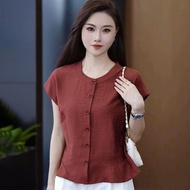 Popular Hot-selling Limited Time Grab🔥Middle-Aged All-Match Ladies Short-Sleeved Shirt 2026 New Styl