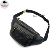 Rush Rider Leather Waist Bag Travel Casual Pouch Bag Men Chest Bag Crossbody
