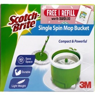 3M Scotch Brite Compact and Powerful Single Spin Mop Bucket Value Pack (Free 1 Refill)