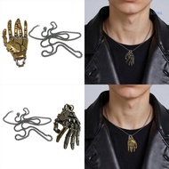 【CH】 Mechanical Bionic Hand Pendant Copper Necklace Unique Lightweight Jewelry