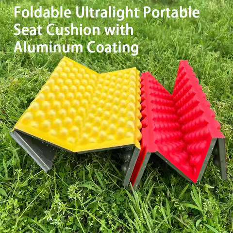 Portable IXPE Heat Insulation Cushion Ultralight Aluminum Film Camping Pad Foldable Egg Crate Foam S