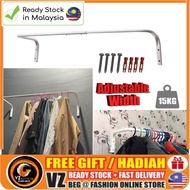 Besi Gantung Baju Clothes Bar Palang Penyidai Baju Penyangkut Baju Dinding Mulig Rak Tuala Almari Ba