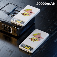 SUTU Custom Powerbank 20000 mah  Dual USB LED Kustom Power Bank  Gaya kartun Lucu Mini