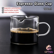 100ml Double Mouth Milk Coffee Jugs Small Glass Cup Espresso Mug High Temperature Resistant Glass