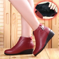 Winter Boots Women 2020 Women Snow Boots Wedge Heels Winter Shoes Women Warm Fur Casual Shoes Zip Wo