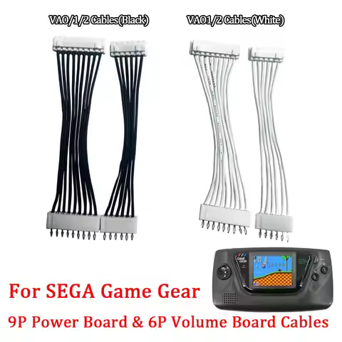 Dedicated Motherboard Cable For SEGA Game Gear 9P Power Board & 6P Volume Board Cables GG Board Wire