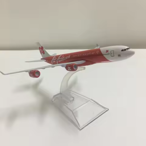 JASON TUTU 16cm AirAsia Airbus A340 Airplane Model Airplane Diecast Metal 1/400 Scale Planes