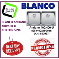BLANCO ANDANO 400/400-U STAINLESS STEEL SINK