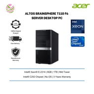 Acer Desktop PC Altos BrainSphere T110 F6 No Operation System (Xeon, 8GB, 1TB, Intel, No OS, 3yrs)