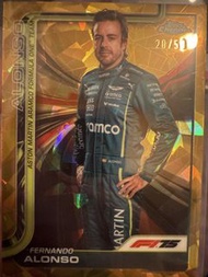 F1 Topps Chrome F1 2025 Fernando Alonso 20/50 卡