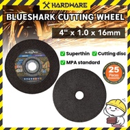 4" X 1.0 X 16MM BLUESHARK CUTTING WHEEL (RED) CUTTING DISC/CUTTING WHEEL/ANGLE GRINDER MATA POTONG B