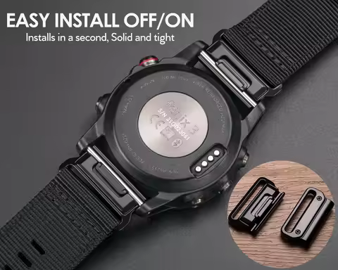 HEMSUT Watch Band For Garmin Tactix Nylon Quickfit 20 22 26mm Sports Wrist Strap Compatible Fenix8 7