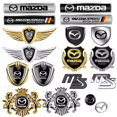 1Pcs Metal Car Emblem Body Trunk Decoration Sticker For Mazda 2 3 5 6 Axela Atenza Speed 6 CX3 CX4 C
