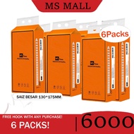 (6 PACKS FREE 2 hooks)4 Ply Disposable napkin Deluxe Soft Facial Tissue Wall Hanging Tisu Gantung ba