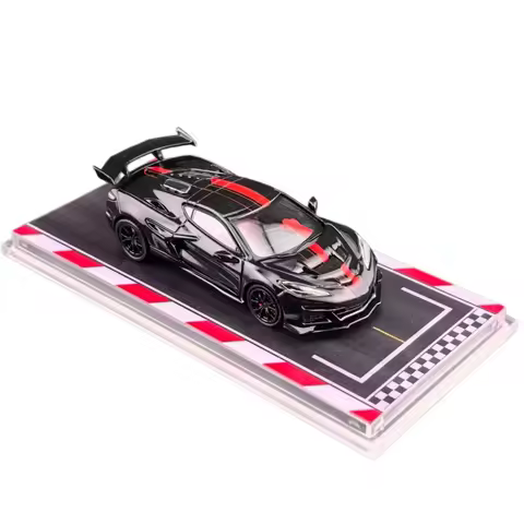 Fine Works64 1:64 Corvette C8 ZR1 Alloy Car Model Rubber Tire