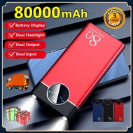 PowerBank 80000mAh 100% Original Clock Design High Capacity Protable Power Bank Metal Frosted Dual L