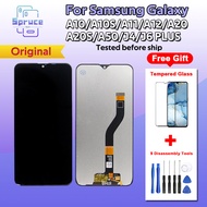 LCD For Samsung A10 A10S A11 A12 A20 A20S A50 J4+ J6+ LCD Original Screen Free tools and tempered glass