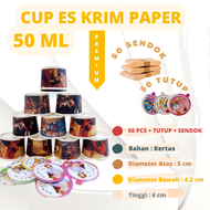cup es krim 50 ML/cup ice cream dan tutup
