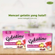 Halagel Edible Halal Gelatin | Unflavored Gelatin | Tanpa Perisa | Box Bovine 105gm (21g x 5 sachet)
