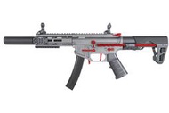RST紅星- King Arms PDW 9mm M-Lok SBR SD 電動衝鋒槍 灰底紅 KA-AG-217-GR
