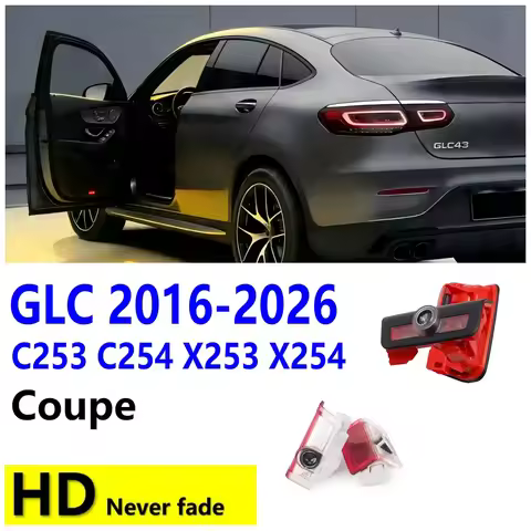 HD 2X For Mercedes Benz GLC Class X253 X254 Led Car Door Projector Light Accessories Coupe C253 C254