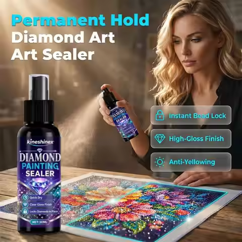 Clear Finish Diamond Art Sealer Glossy Finish Pump Spray Diamond Painting Sealer Spray Quick Dry Cra