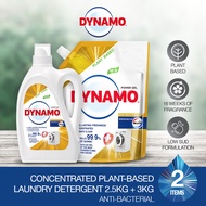 DYNAMO Plant Based Laundry Liquid Detergent 2.5kg/2.7kg + Refill Pack 3kg/3.3kg