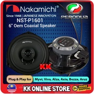 Nakamichi NST-P1601 6.5" 2-Way Coaxial Speaker | Plug and Play for Myvi Viva Axia Bezza Alza Aruz | Speaker Kereta | NST