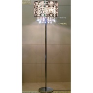 Fashion Simple K9 Crystal Living Room Hall Study Bedroom Postmodern Stainless Steel Floor Lamp Floor