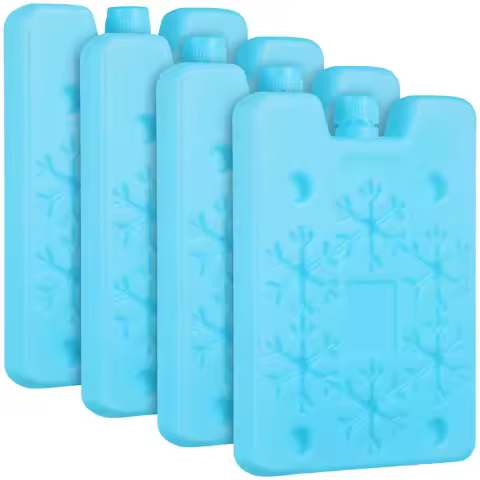 4Pcs Ice Packs Reusable Cooler Freezer Packs Lunch Box Ice Blocks Portable Cool Pads for Food Storag