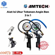 AMTECH Tire Pressure Gauge Tire Air Inflator Tekanan Angin 3in1 Analog Digital Gauge Inflator TG3