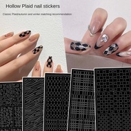 Hollow small pattern nail art stickers / Leopard Check Zebra Crossing Diamond Nail Sticker / Inkjet 