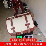 Leather Motorcycle Tail Bag Vintage Style Royal Alloy GT150 Bike Helmet Bag Waterproof Motorcycle Eq