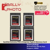SanDisk 64GB / 128GB / 256GB / 512GB Extreme PRO CFexpress Type B Memory Card