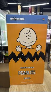 (N)開封品 Medicom Toy Bearbrick Be@rbrick 1000% Charlie Brown Peanuts Snoopy 史努比
