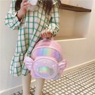 beg sekolah budak perempuan beg sekolah perempuan Robot Children 2-3-4 Years Old Children Schoolbag