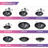 Honeycomb Kuali with Golden Handle Stainless Steel Etching Coating Black Wok Sudip Besi Pan Wok Kitc