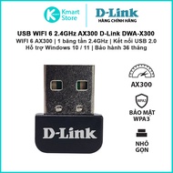 USB WIFI D-Link DWA-X300 | WIFI 6 AX300 | 1 2.4GHz band | Support Win 10/11 |