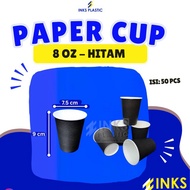 PAPER CUP 8 OZ BLACK BLACK PAPER CUP 8OZ