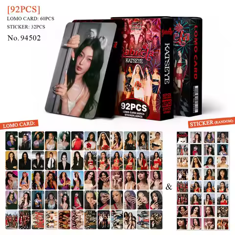 92Pcs/Set Kpop Idol KATSEYE New Album BEAUTIFULCHAOS Lomo Cards LARA DANIELA HD Printd Photocards St