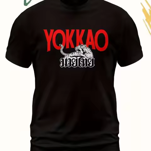 Yokkao Men's Muay Thai T-Shirt - Official Logo & Branding, Muay Thai Loo Design