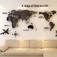 3d Acrylic Wall Sticker Home Decor World Map Bedroom Living Room
