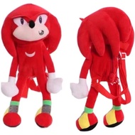 3D Sonic Model Plush Bag Hedgehog Figure Short Plush School Bags Go Shopping Deco Backpack Children Man Woman Outdoor Toys