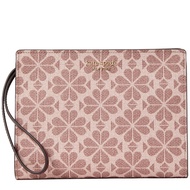 Kate Spade Spade Flower Coated Canvas Wristlet in Pink Multi